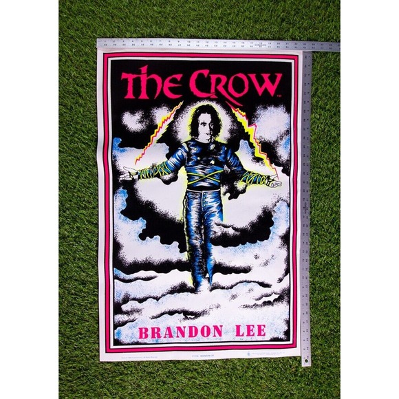 COPY - Brandon Lee The Crow In Heaven VTG 1994 Scorpio #1736 Flocked Blacklight… - Picture 2 of 8
